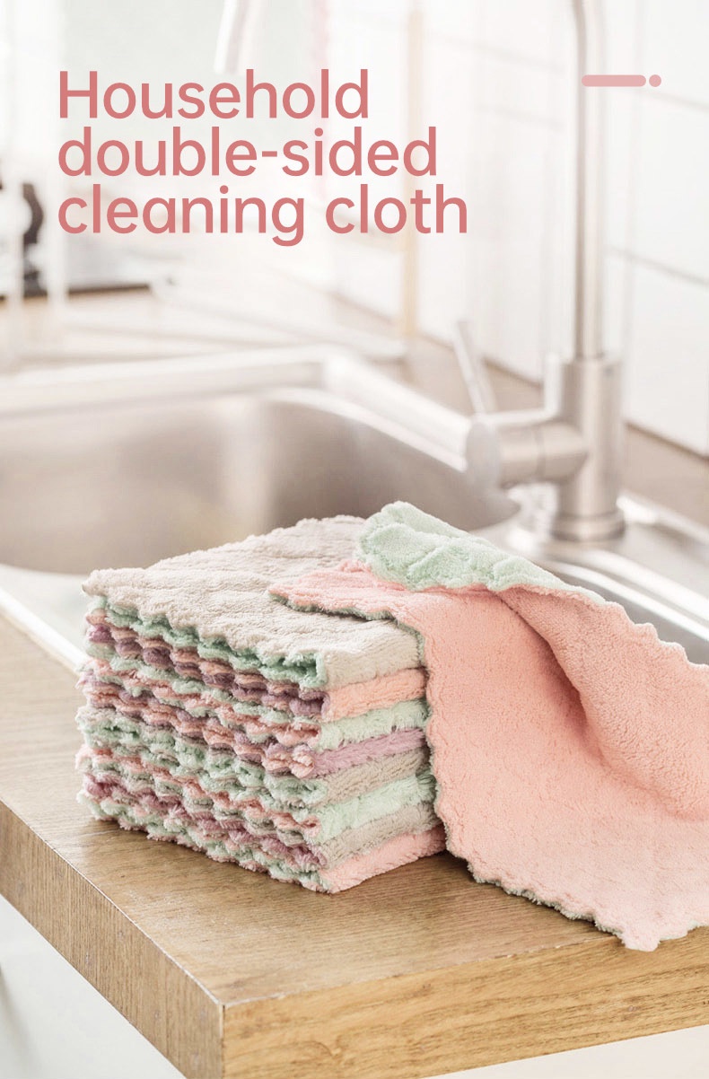 12pcs Polyester Kitchen dishwashing towel-1